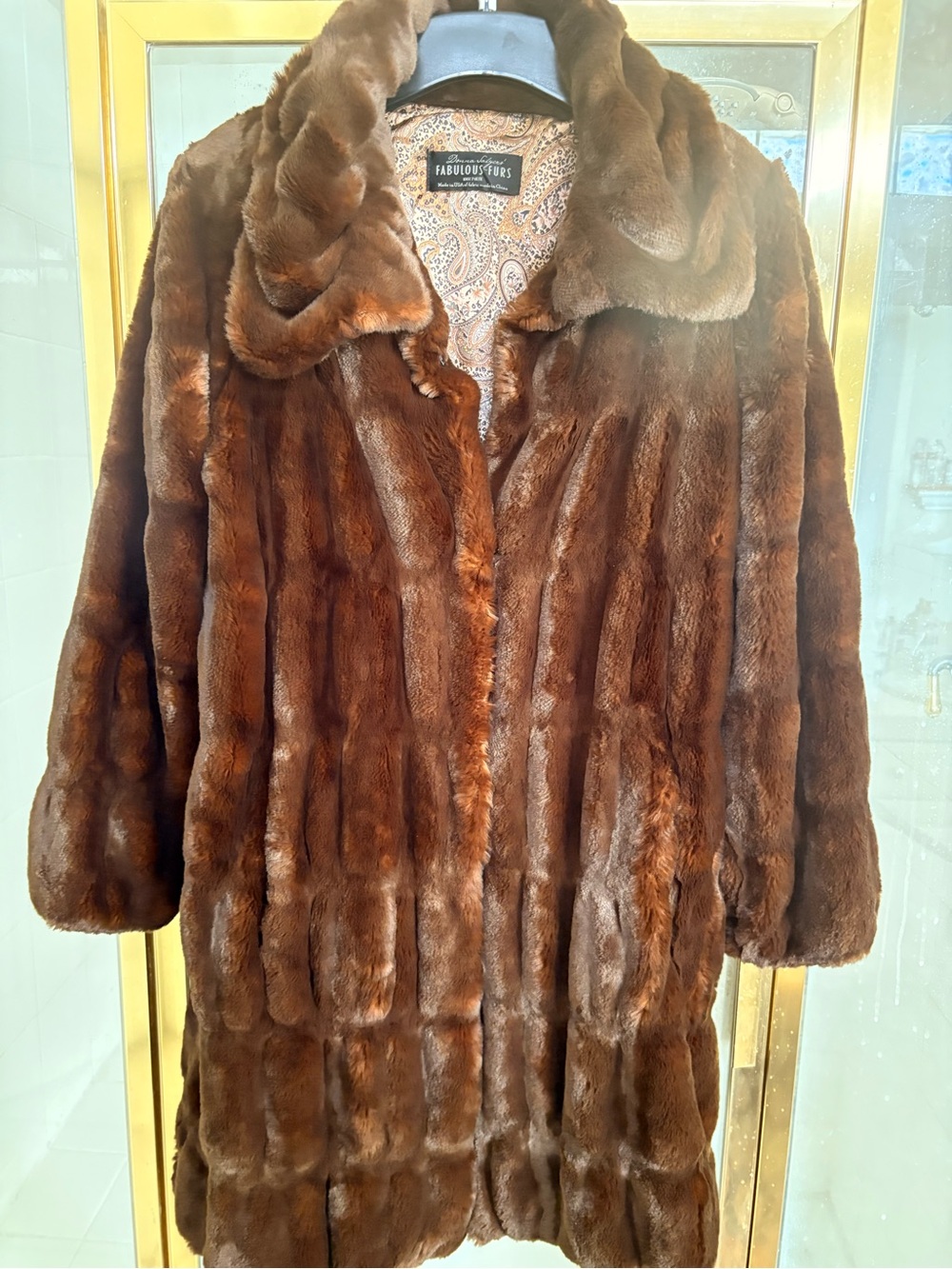 Fabulous Furs Gorgeous Couture Pelted Coat Milk Chocolate Brown Worn 1x